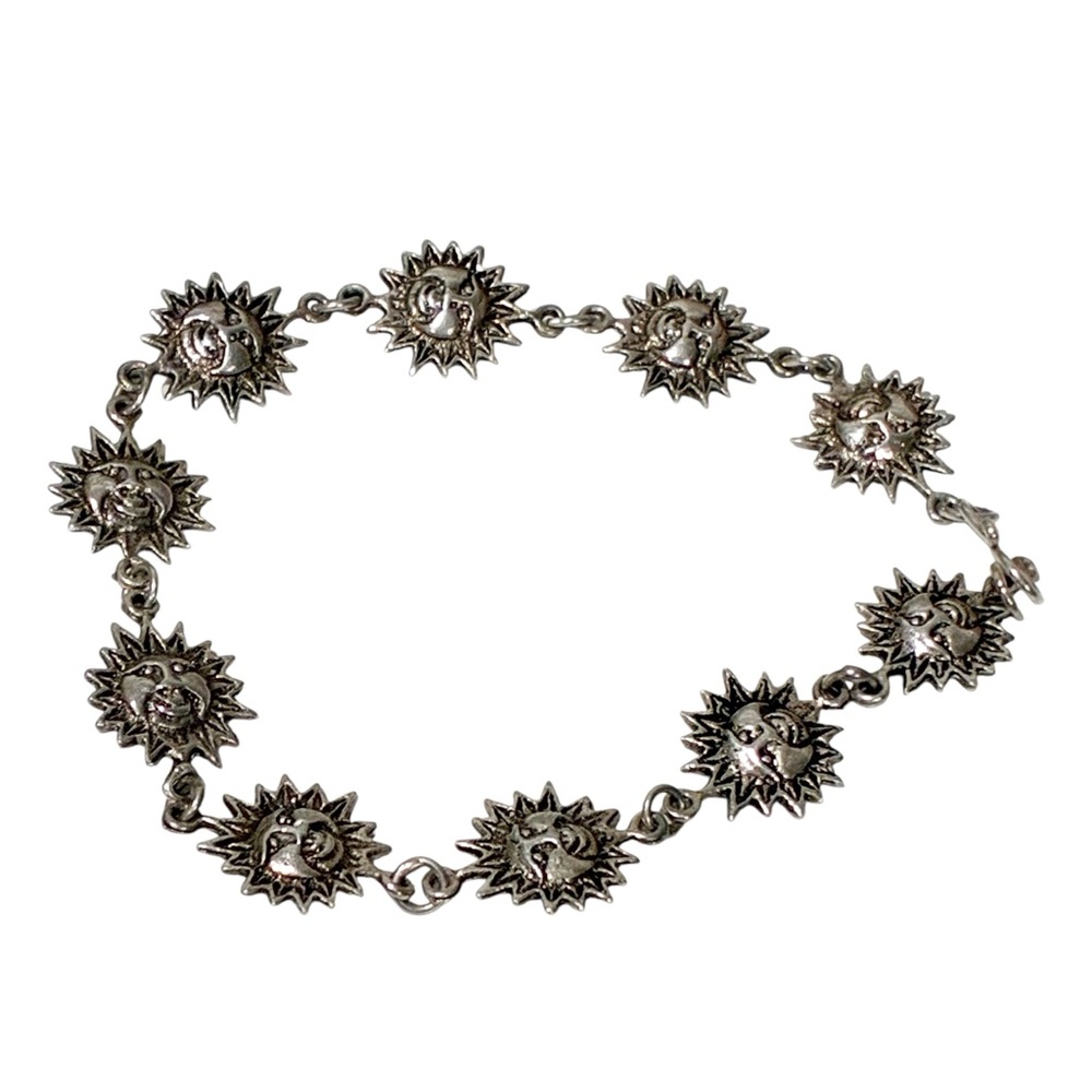 Sterling Silver‎ 925 7.5” Inch Sun Bracelet Celestial Jewelry